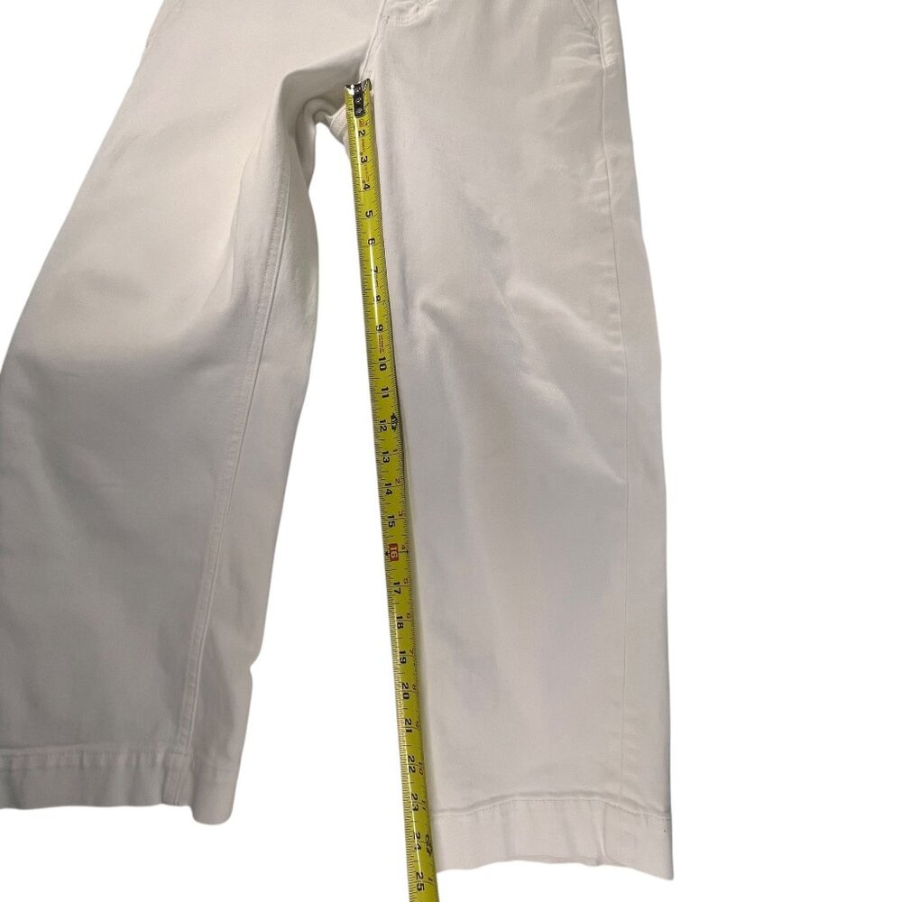 Everlane Straight Leg Cropped White Denim Jeans Classic Pants Size 6 Womens - Picture 9 of 12